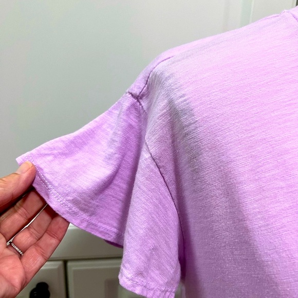 NWOT Anthropologie T.La Monika Flutter Sleeve Tee Size Small - Picture 6 of 8